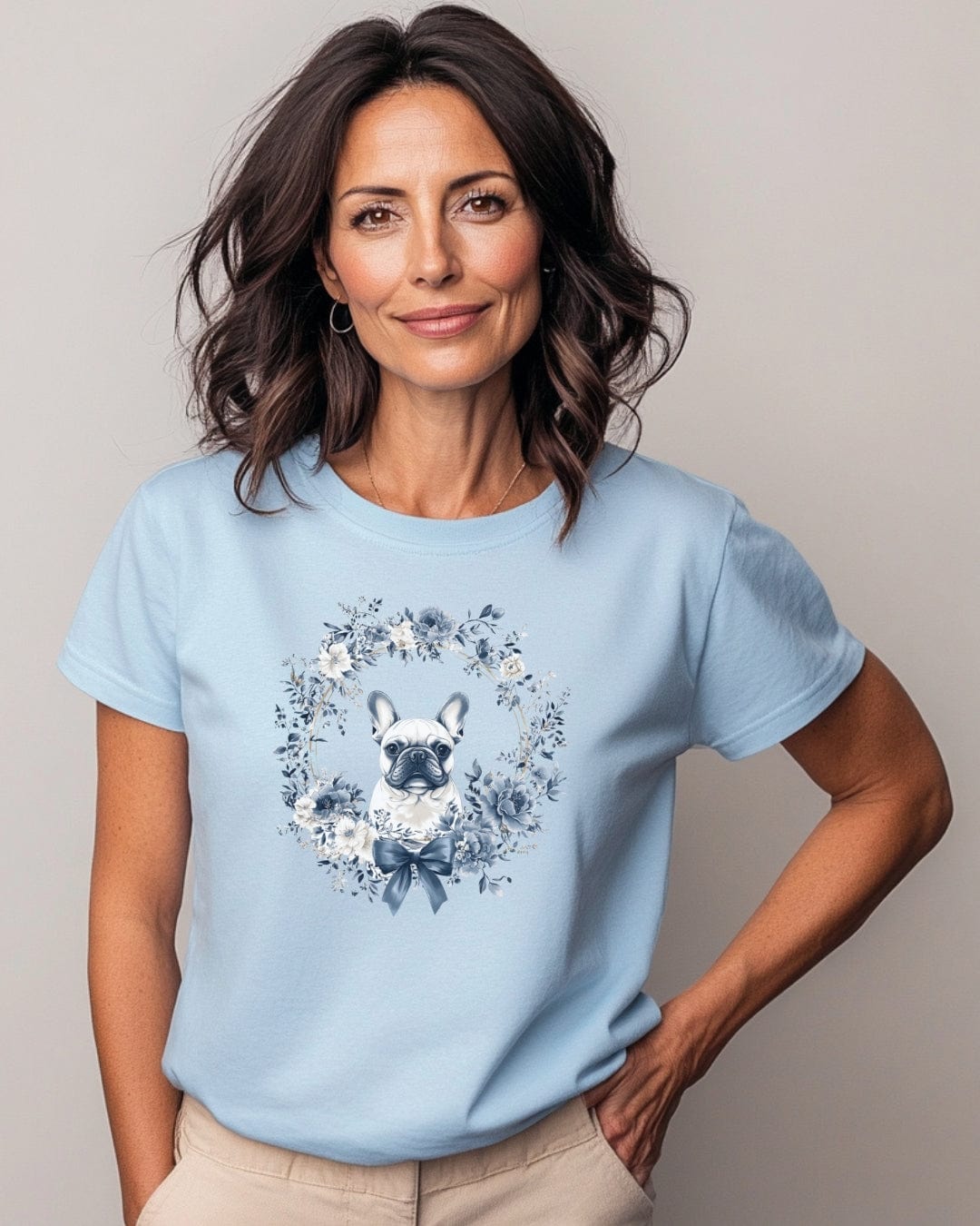 Charming French Bulldog Chinoiserie T-Shirt