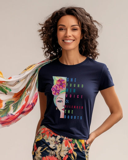 She Found Her Voice: Long-Fit T-Shirt