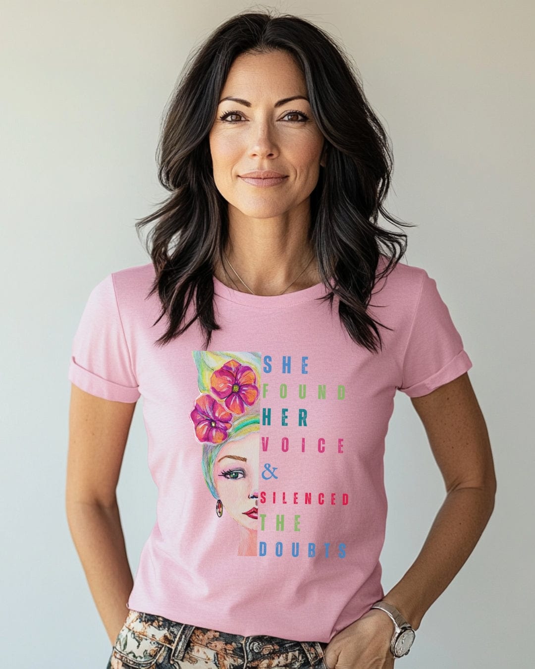 She Found Her Voice: Long-Fit T-Shirt