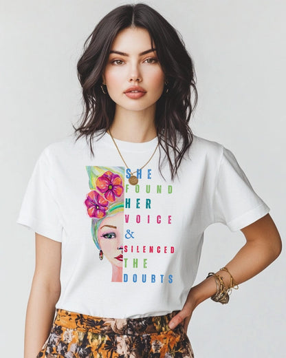 She Found Her Voice: Long-Fit T-Shirt