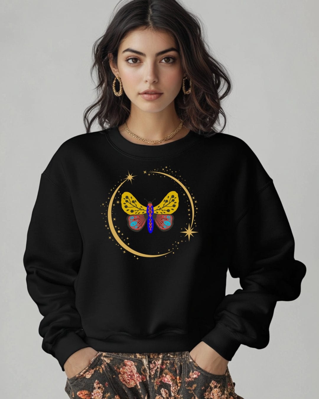 Boho Glam Butterfly Sweatshirt