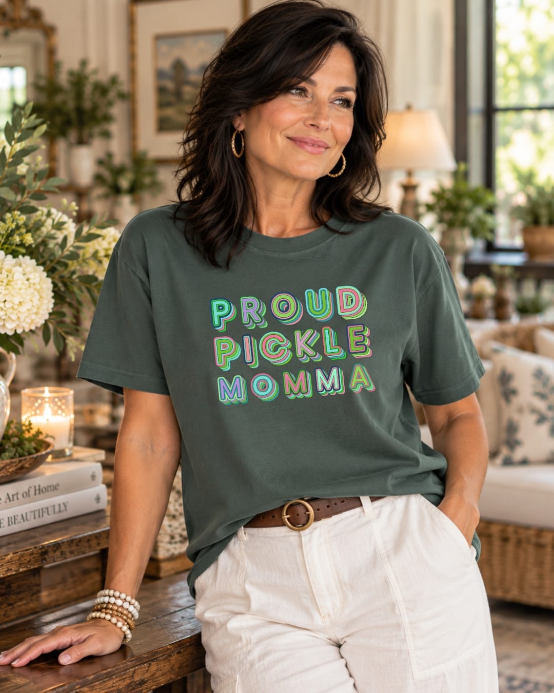 Proud Pickle Momma T-Shirt | Retro Pickle Lover Comfort Colors Tee