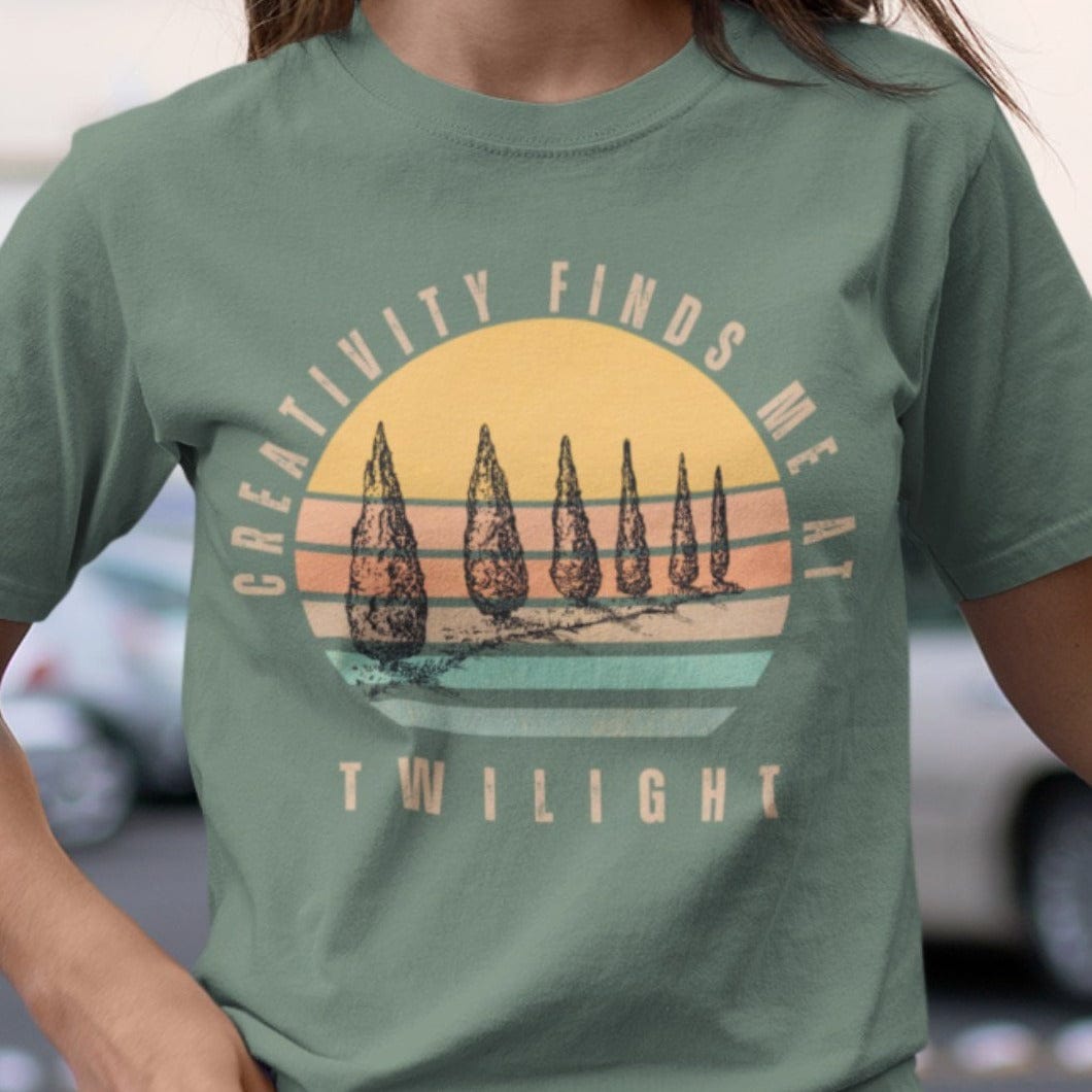 Creativity Finds Me At Twilight: Long-Fit T-Shirt