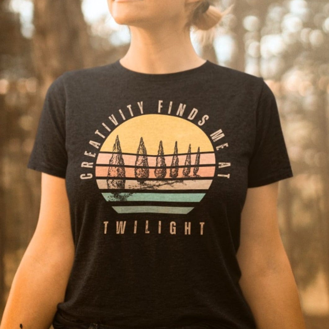 Creativity Finds Me At Twilight: Long-Fit T-Shirt