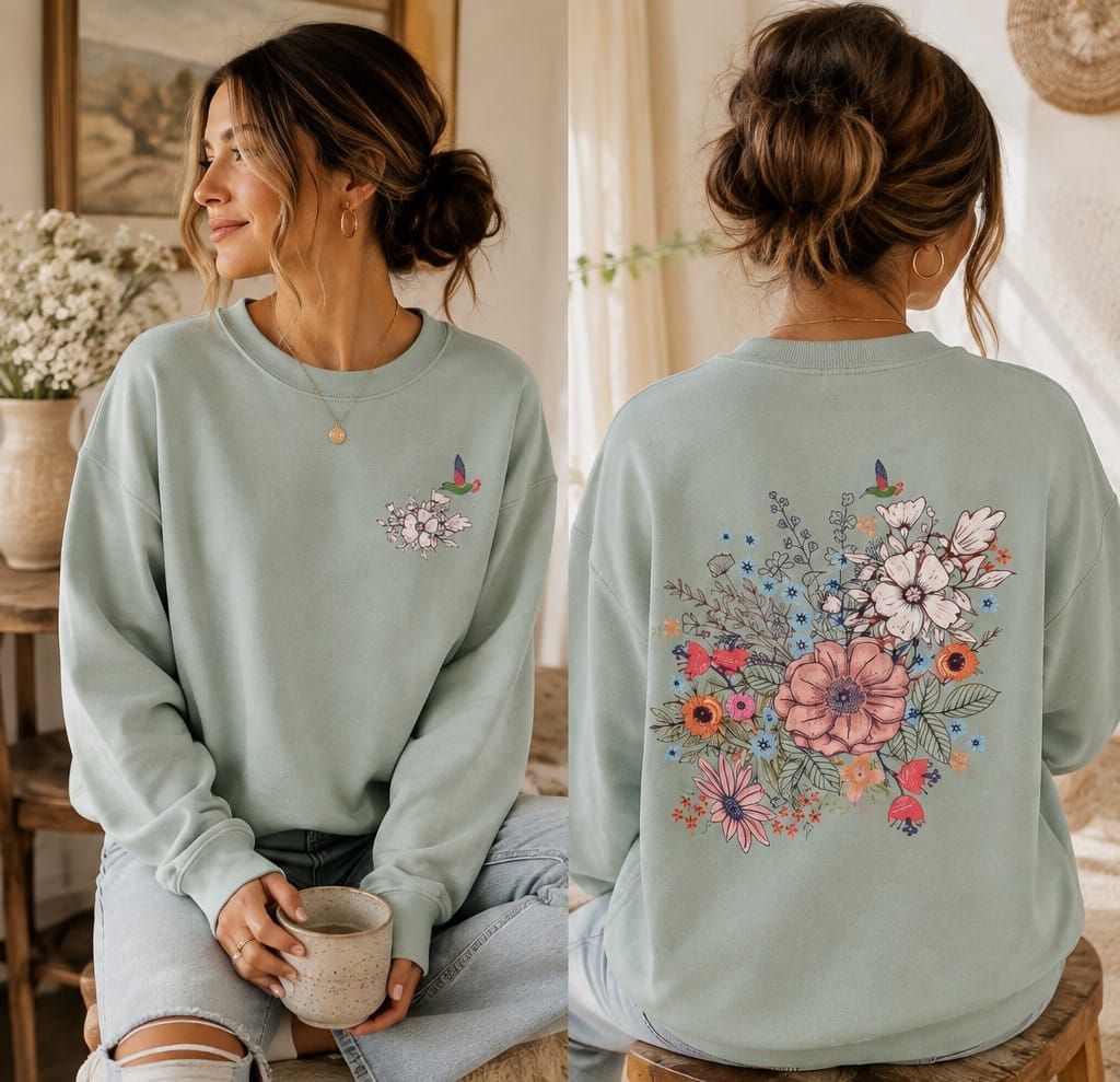 Hummingbird Garden Premium Sweatshirt