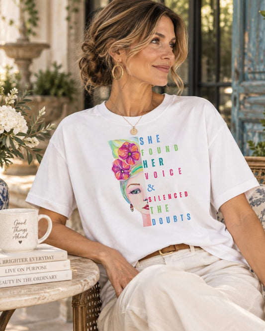 She Found Her Voice T-Shirt - Original Art Inspirational Tee