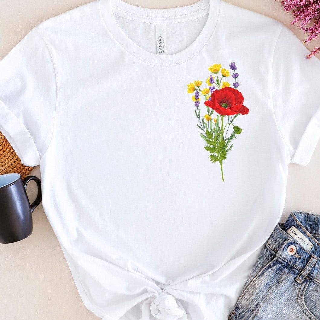 Poppy and Wildflower: Long-Fit T-Shirt