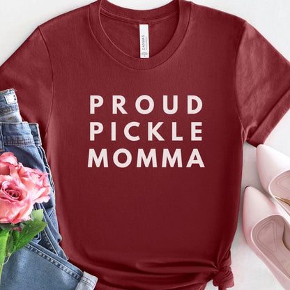 Proud Pickle Momma: Long-Fit T-Shirt - White Letters